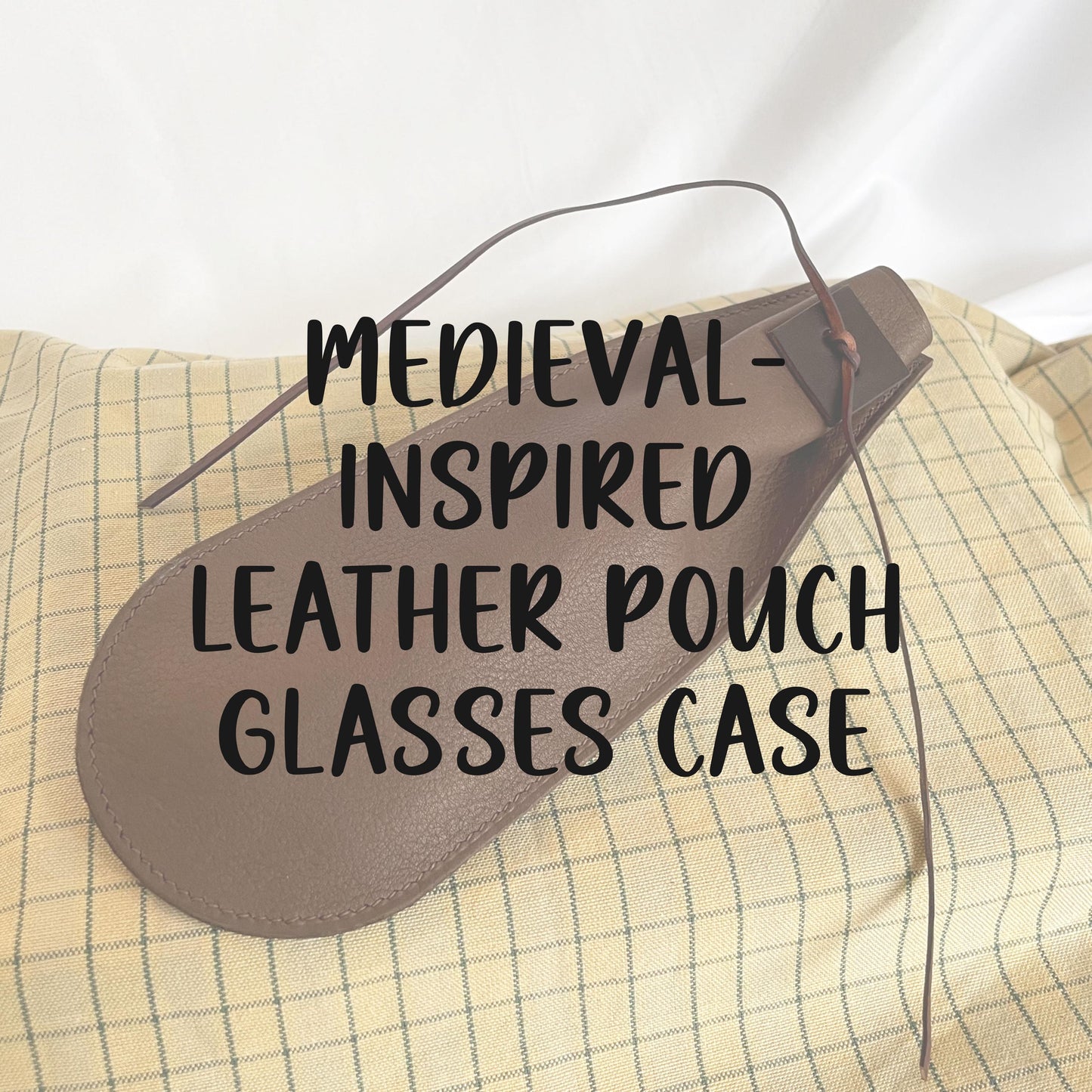 Medieval Inspired Glasses Case Drawstring Pouch for History Lovers