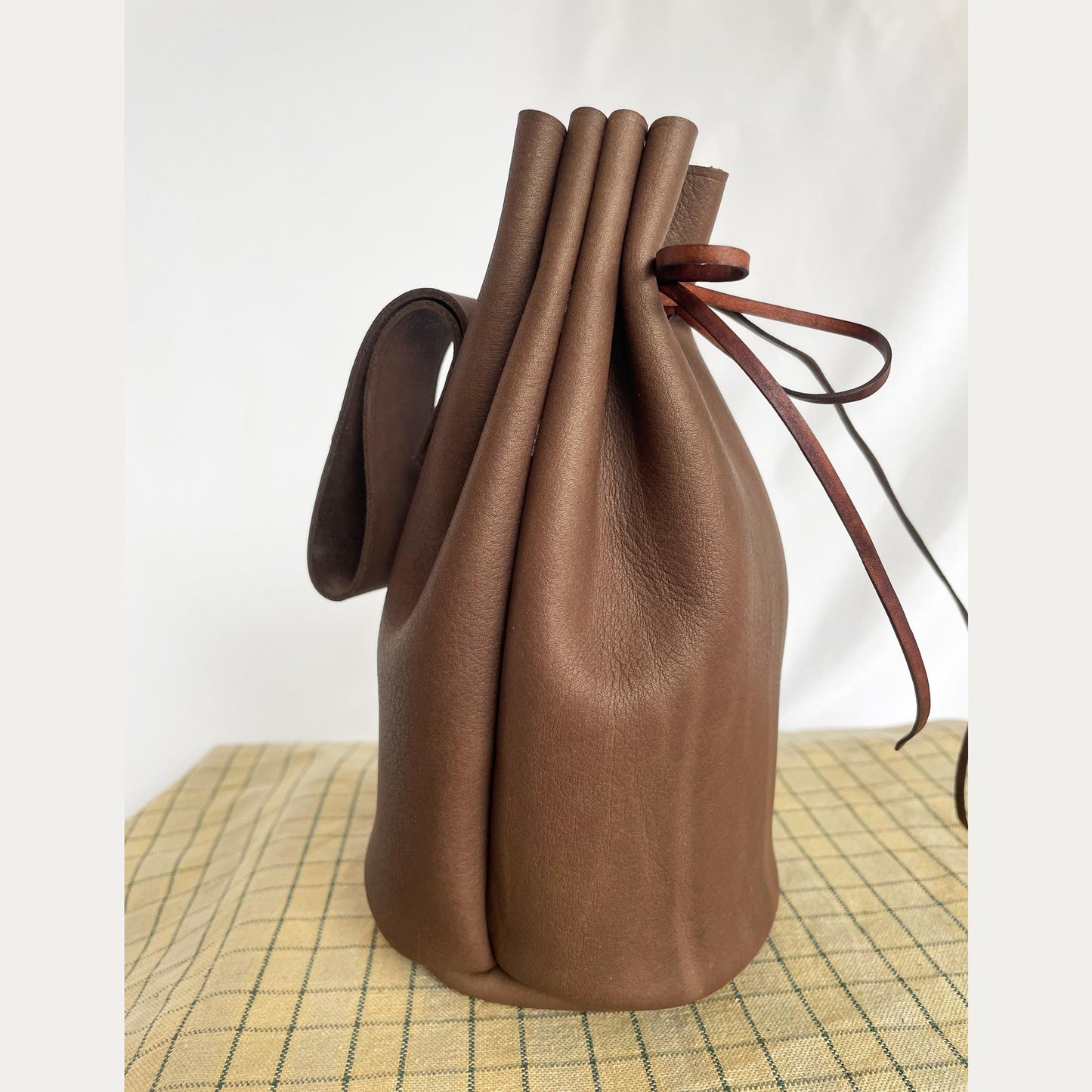 Medieval Inspired Real Leather Drawstring Belt Pouch
