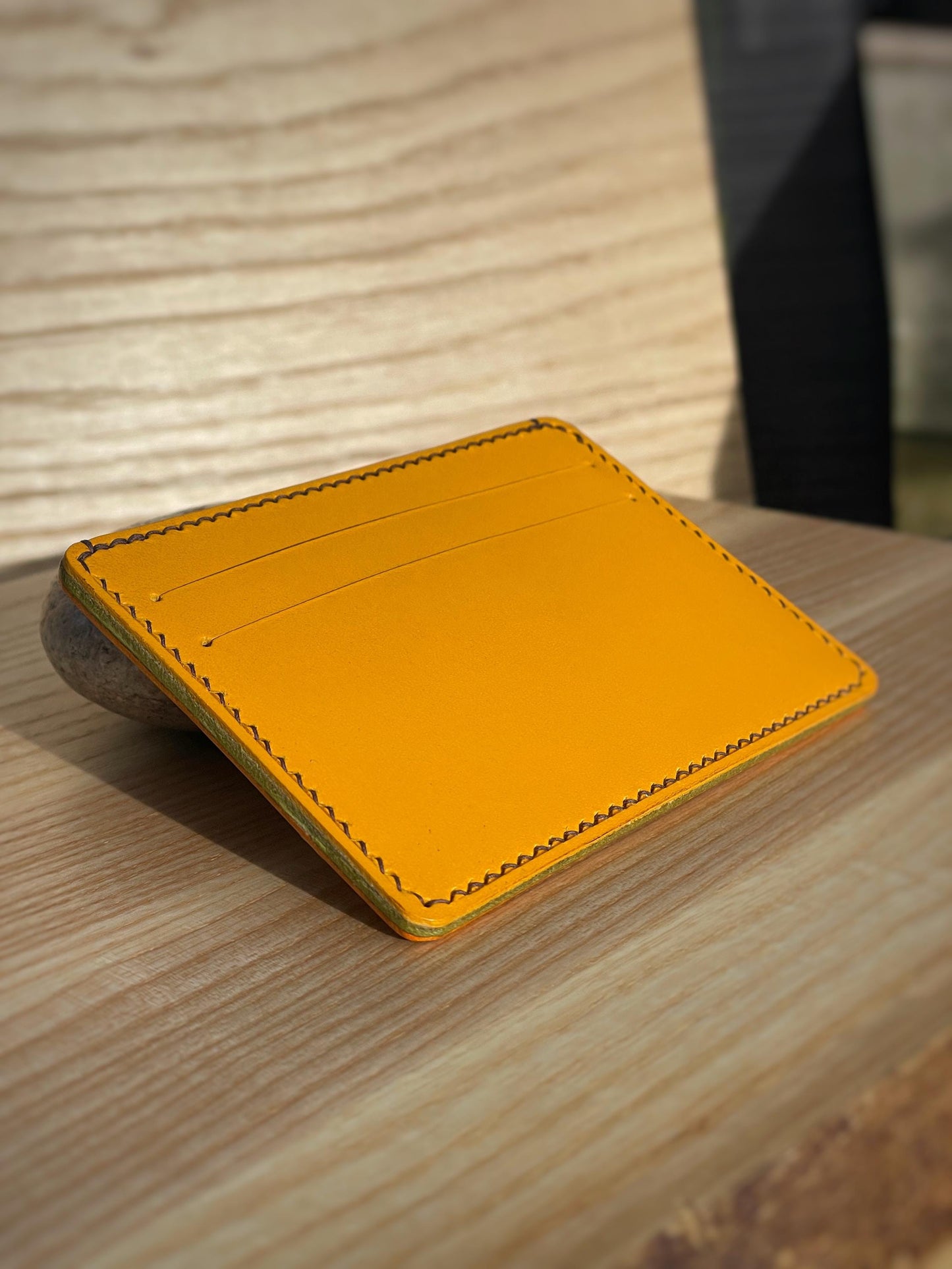 Handmade Real Leather Cardholder in Summer Colours