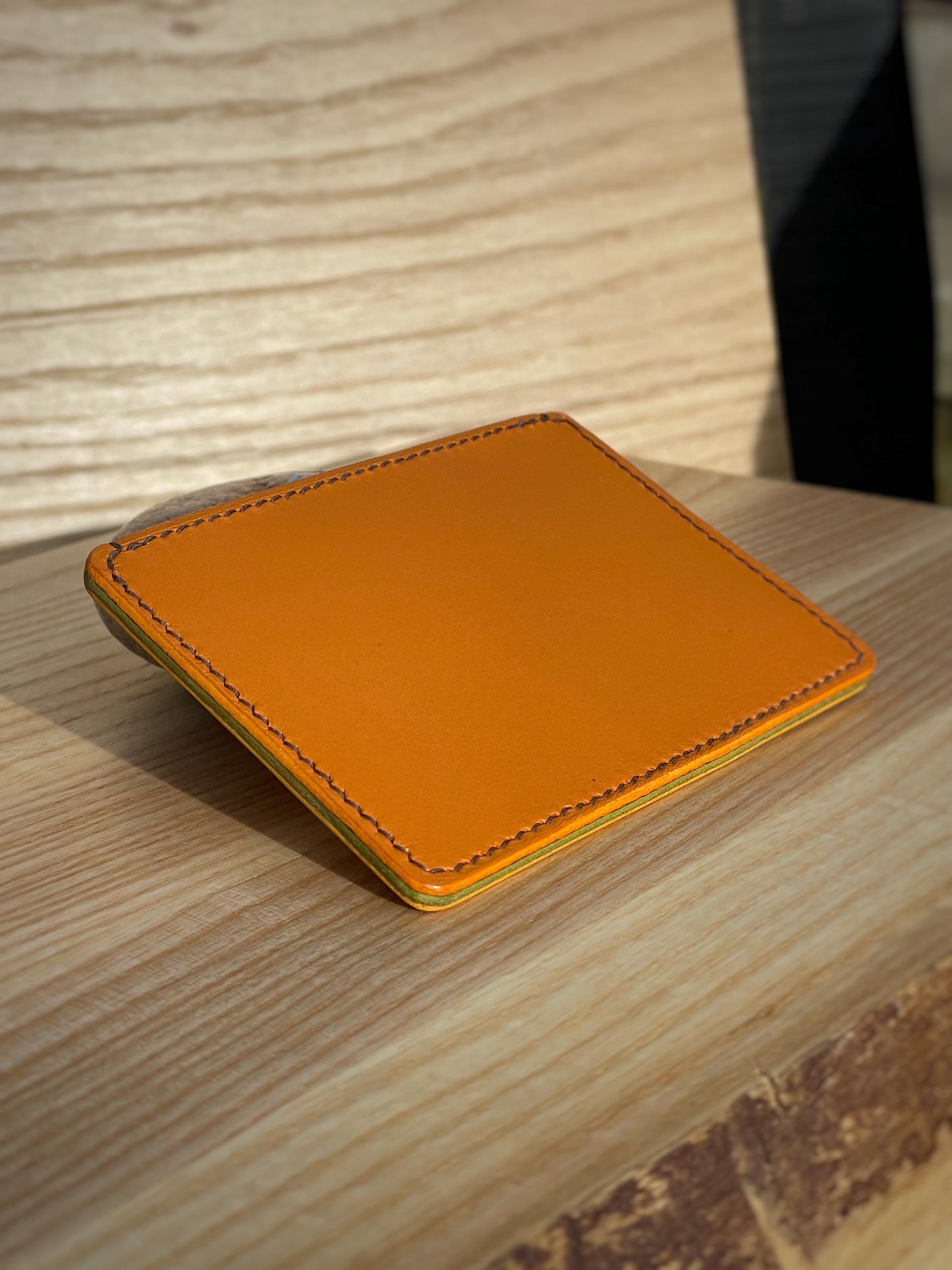 Handmade Real Leather Cardholder in Summer Colours