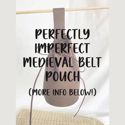 SLIGHT SECONDS #2 - Medieval Inspired Real Leather Drawstring Belt Pouch #2